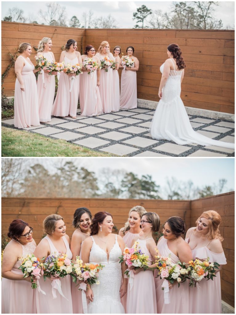 The bridal party at the meekermark