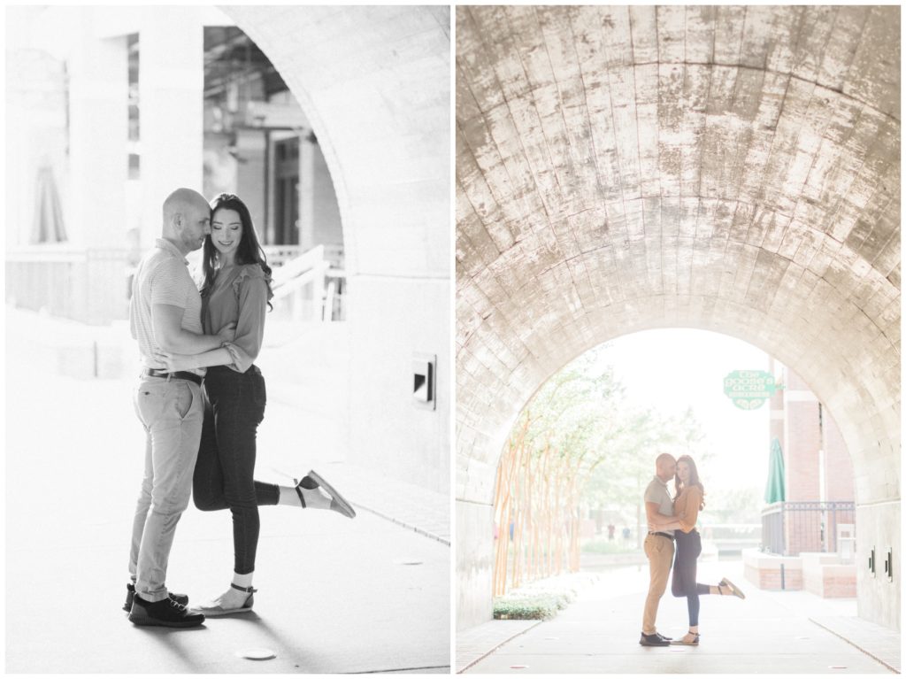 engagement session at the woodlands waterway