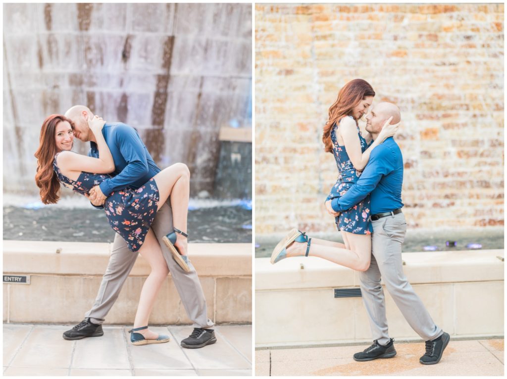 fun engagement session in the woodlands, texas