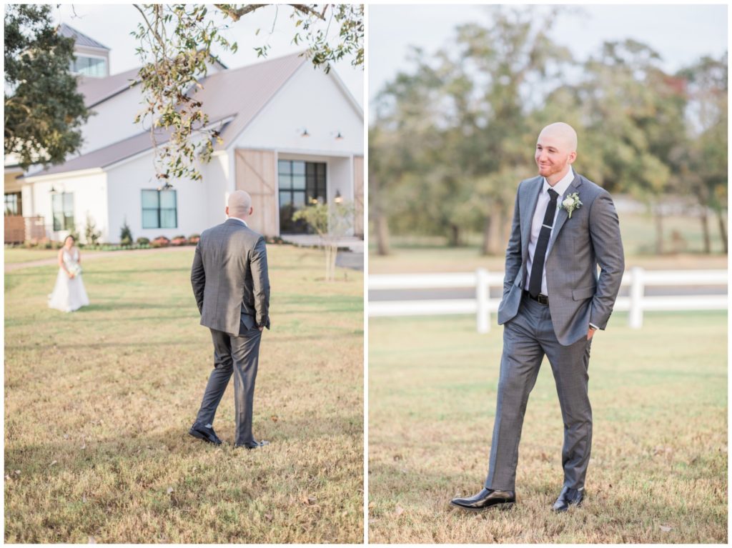 First look at a barn wedding