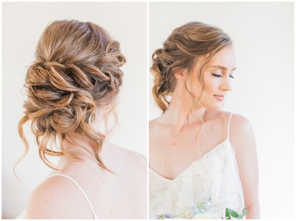 Bridal hair inspiration with an updo