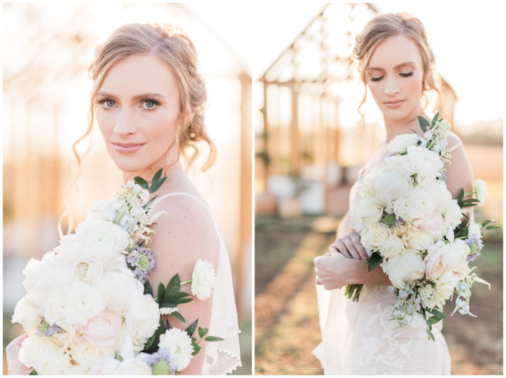 Texas bridal portraits in a lace dress