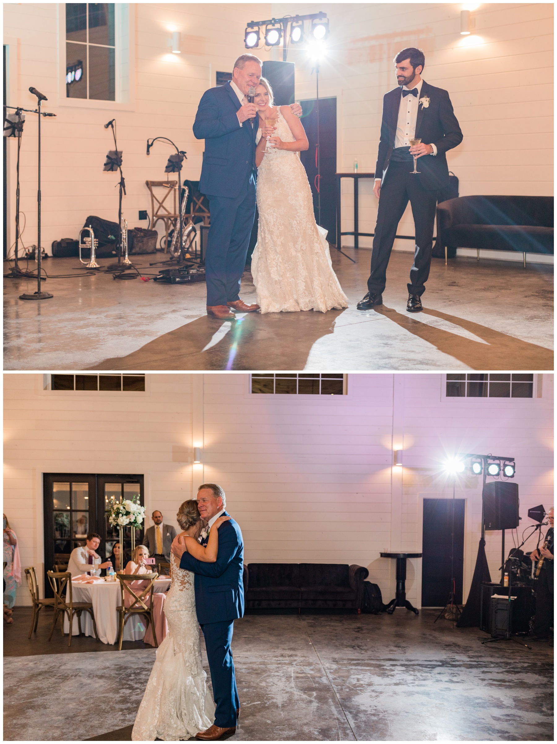 father daughter dance at wedding at The Barn at Willowynn