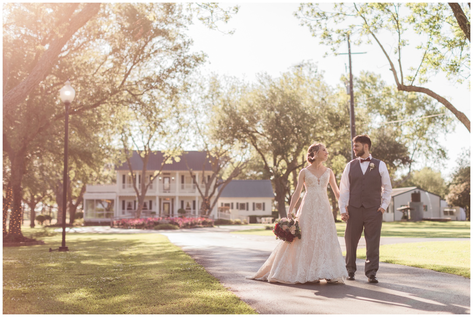 Bride and groom portraits at House Estate in Houston, Texas