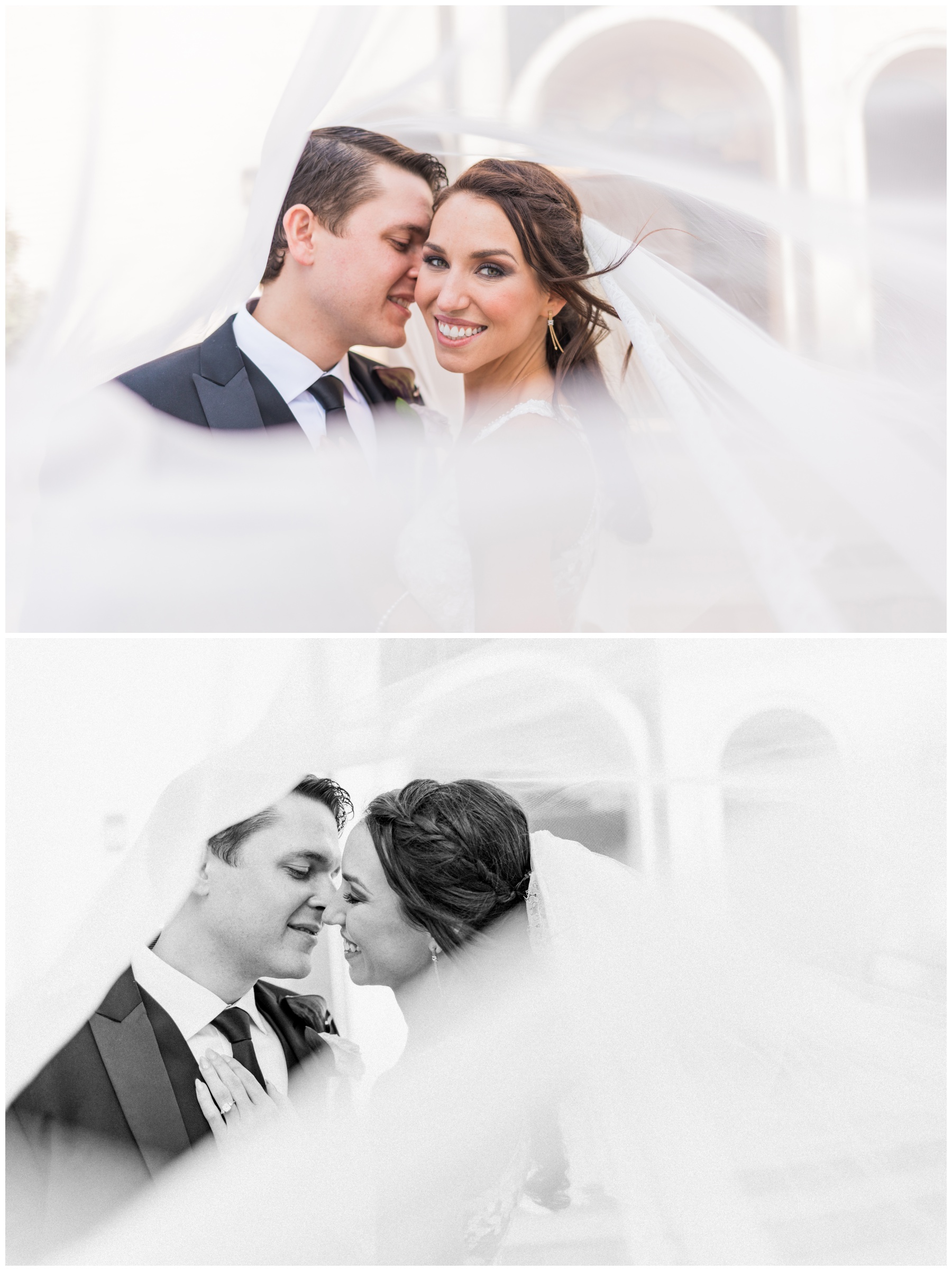 Bride and groom portraits in Downtown Houston