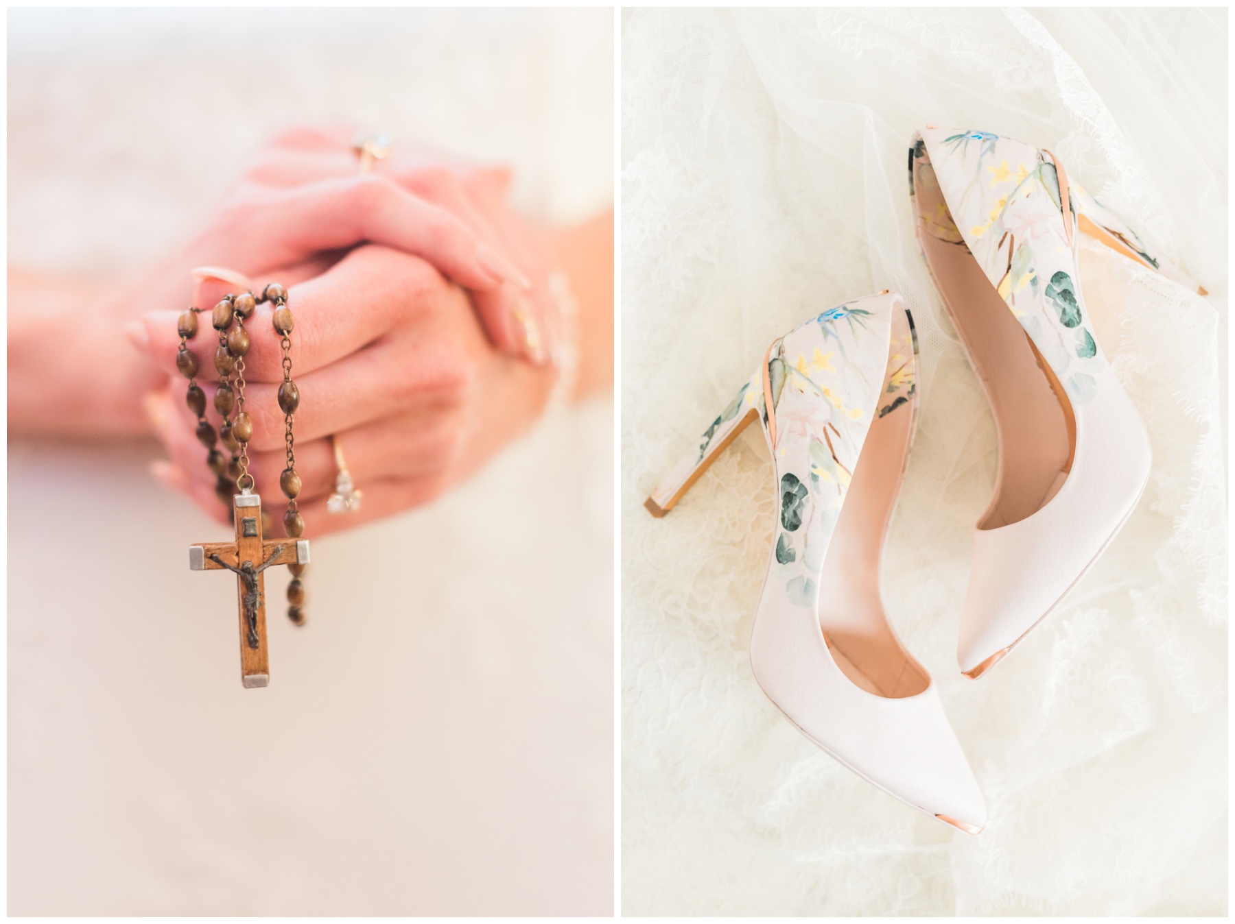 Bride's floral heels by Ted Baker