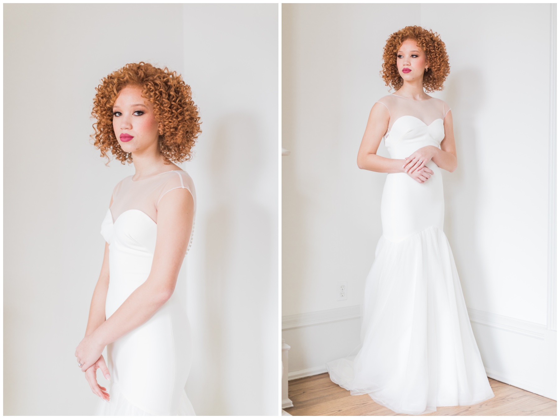 Modern crepe gown from BHLDN