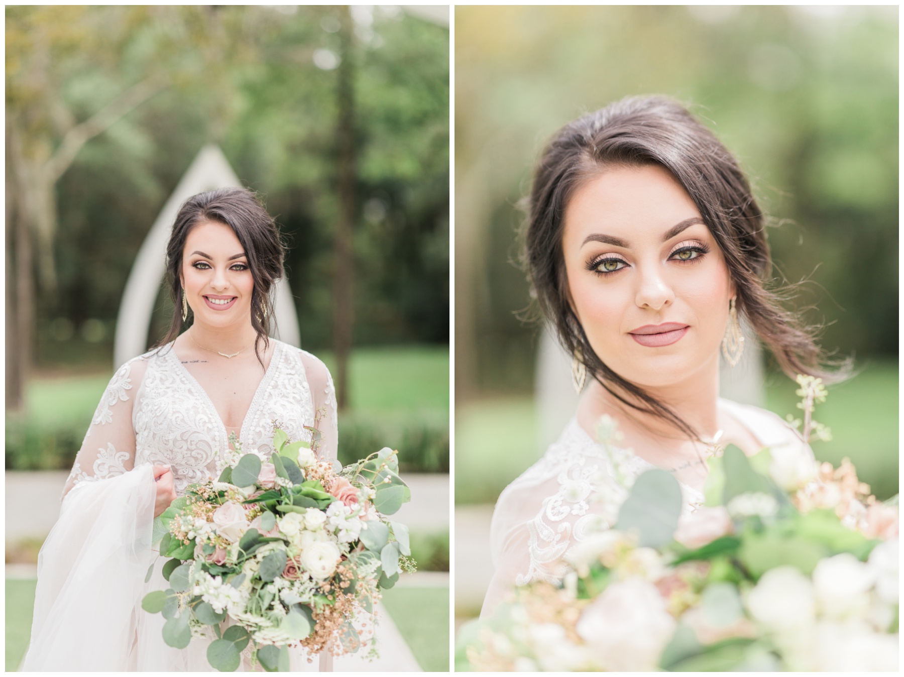 Bridal sessions with a bouquet by Monica's Brides