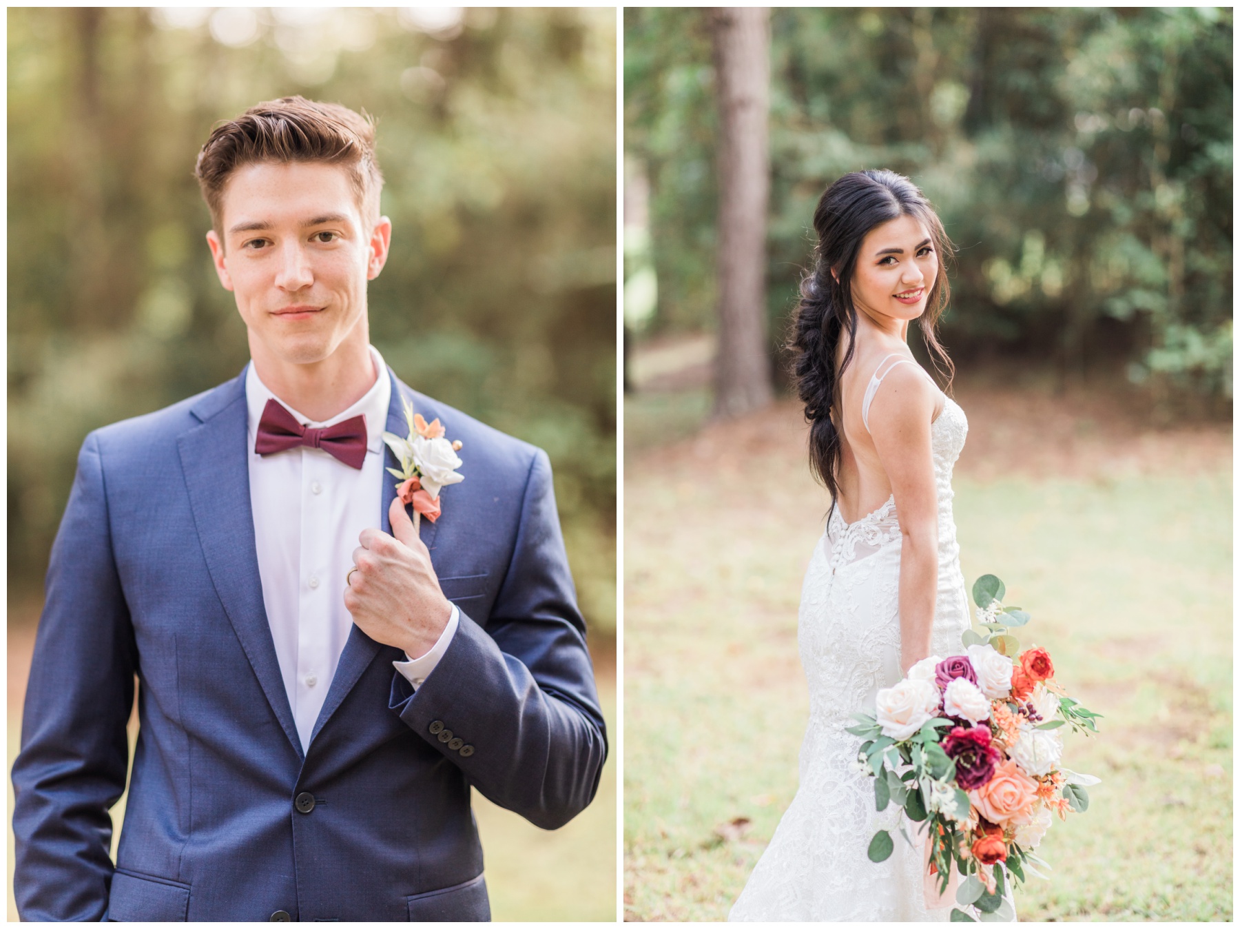 Bride and groom portraits for their Houston Elopement