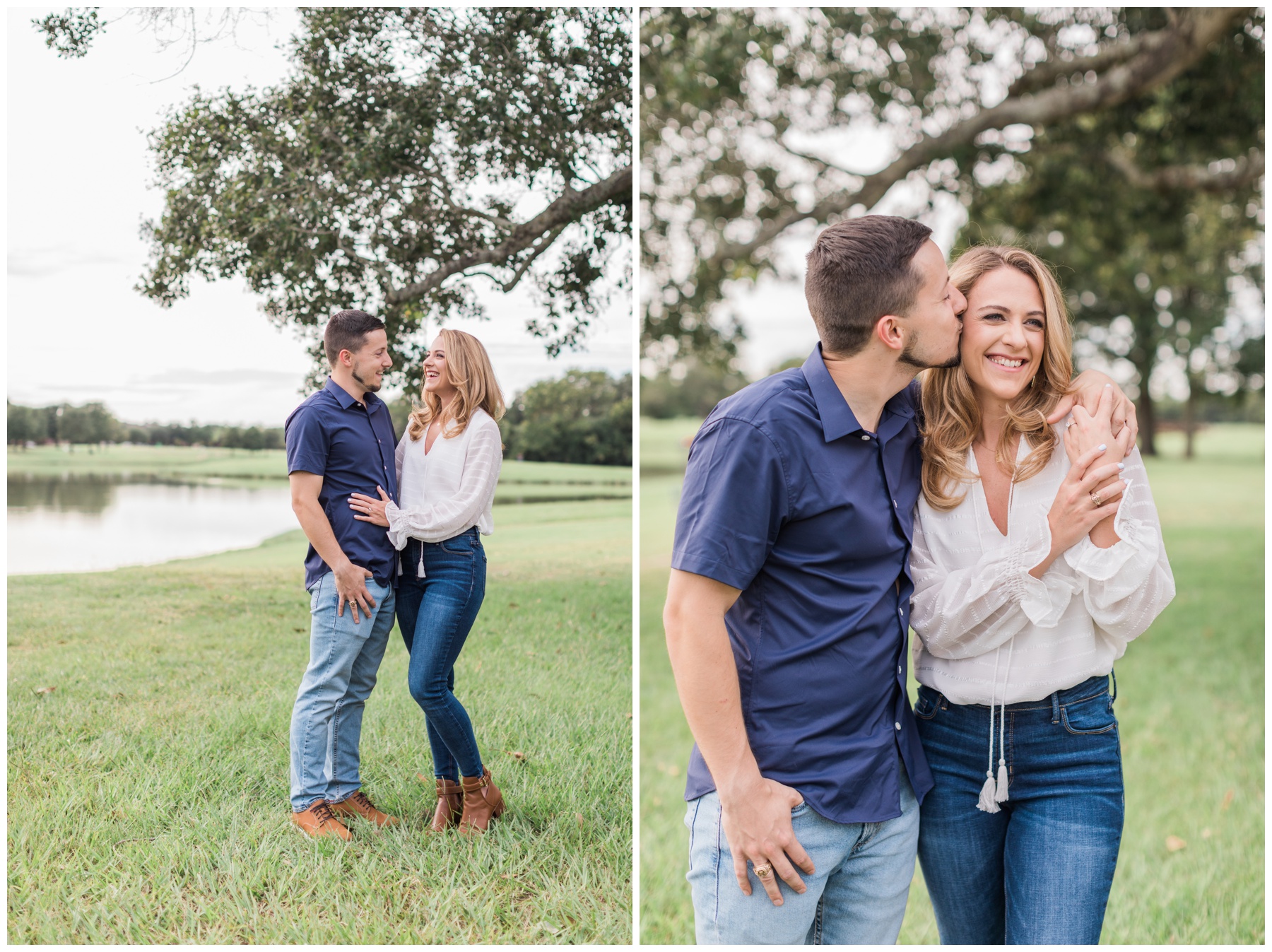 Casual engagement session outfits for a Houston engagement
