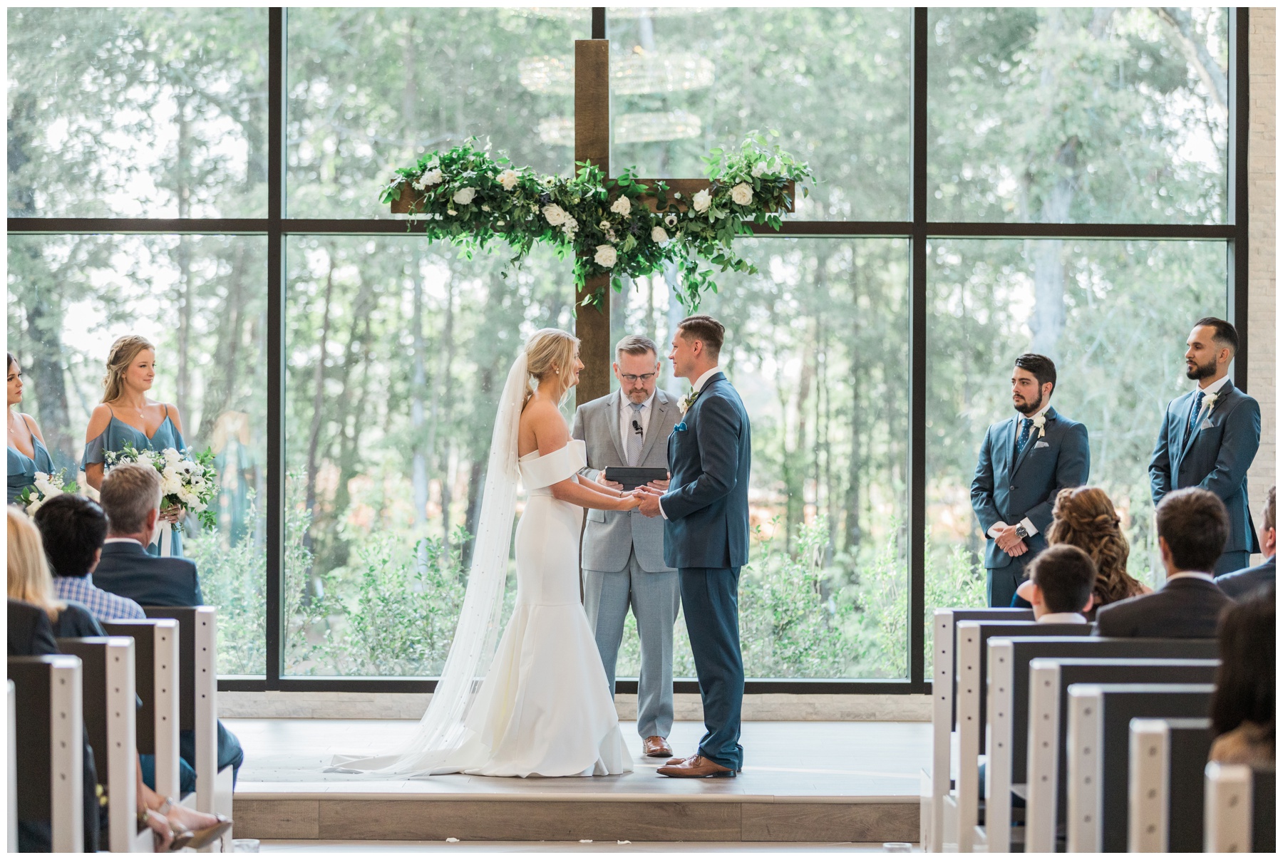 Wedding ceremony at The Luminaire in Houston, Texas