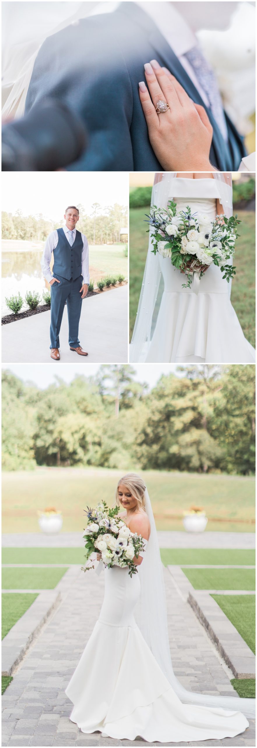 Classic blue and white wedding at The Luminaire
