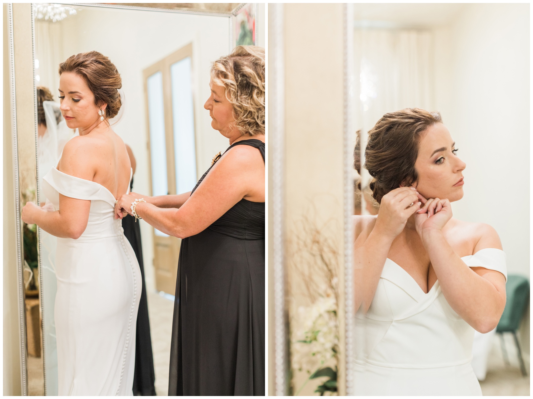 Bride getting ready for her wedding at Bentwater Yacht Club