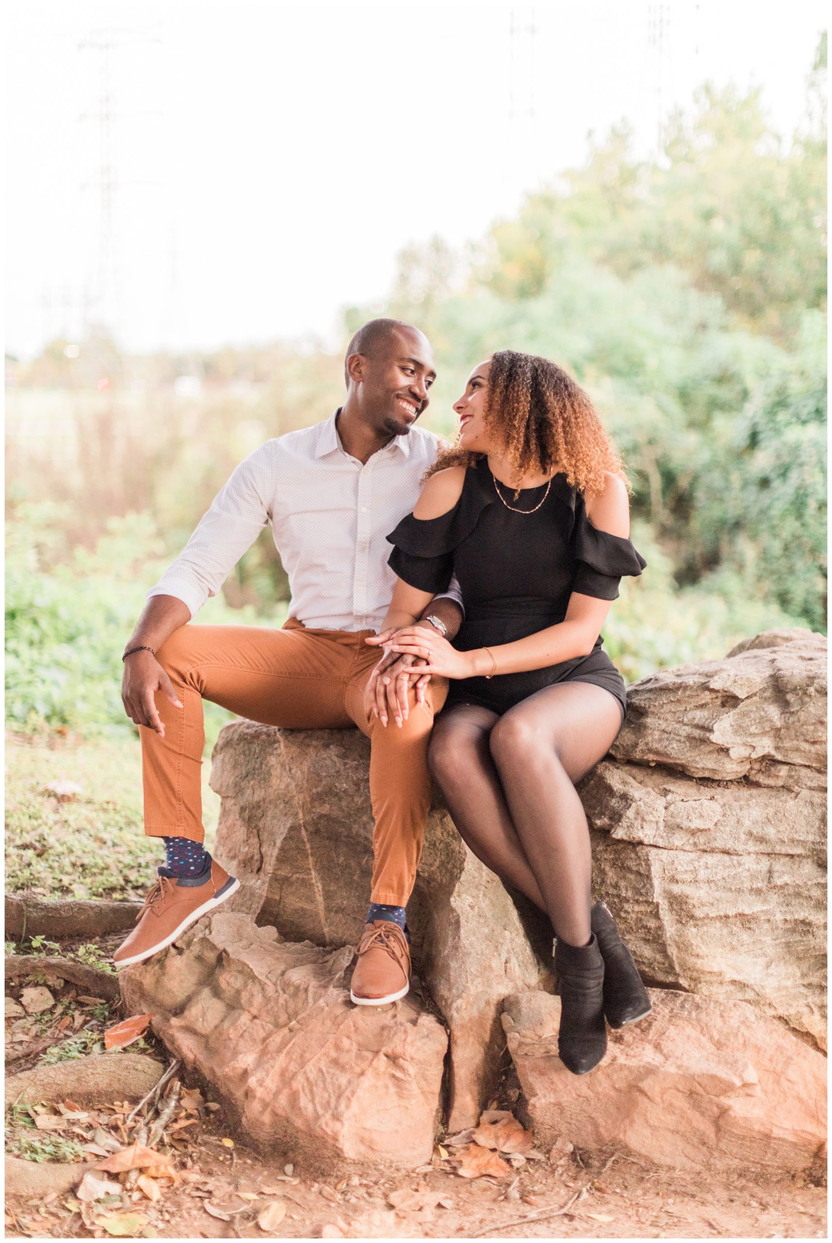 Outdoor engagement session in East Texas
