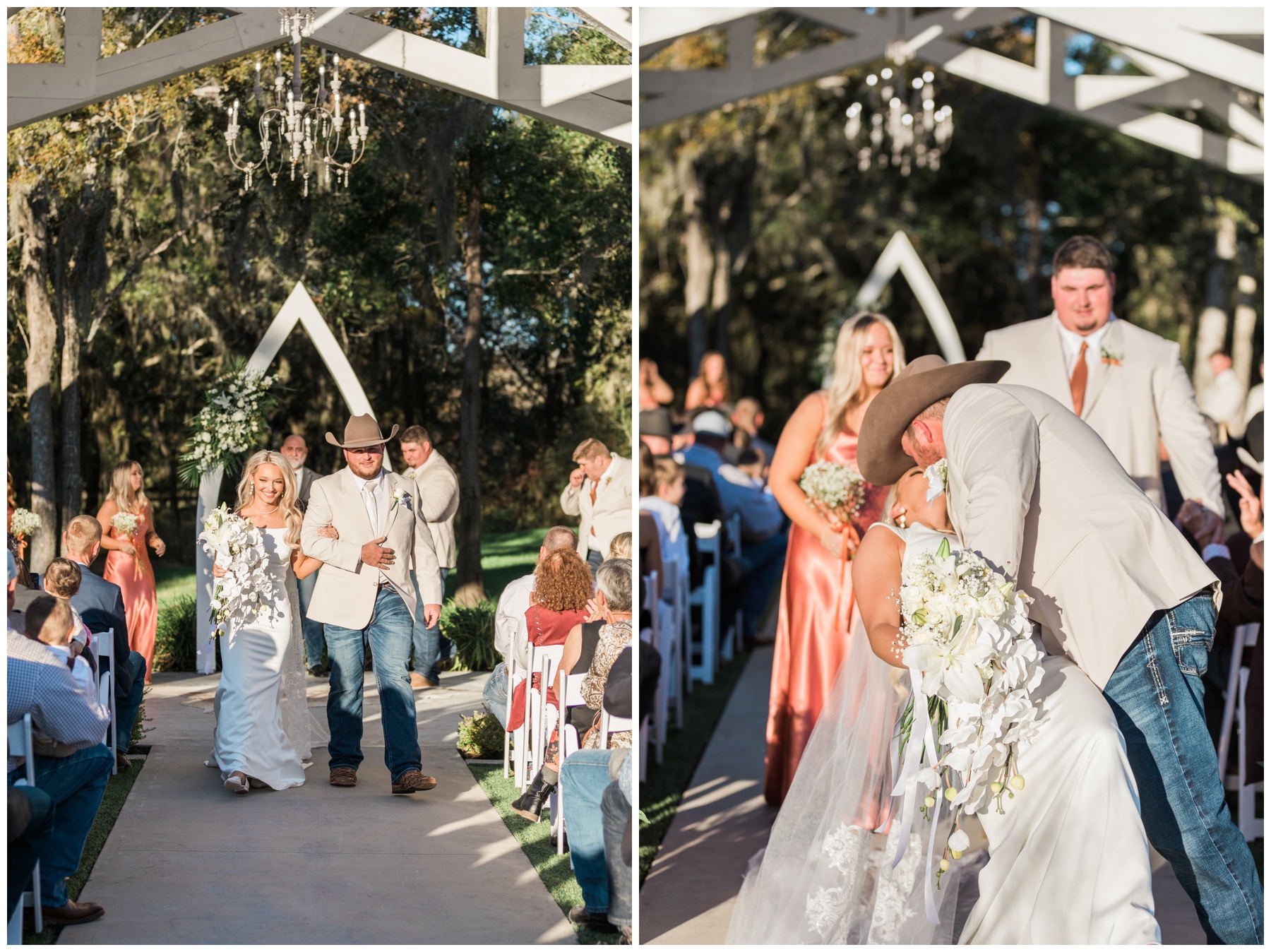 Outdoor wedding ceremony at The Springs in Wallisville