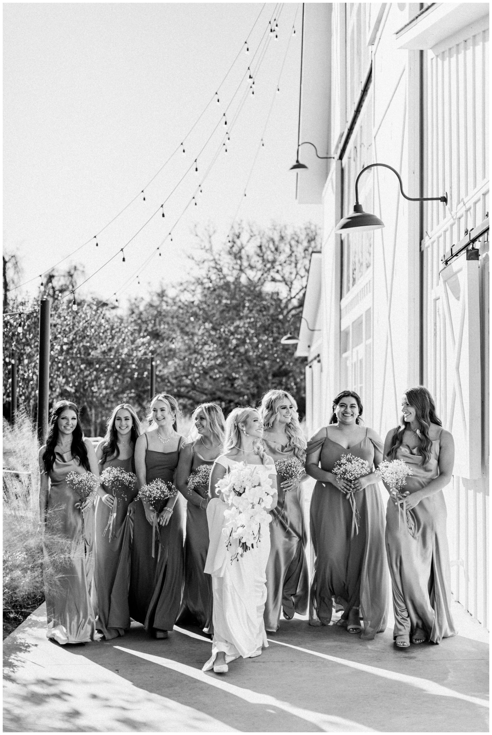 Bridal party portraits at The Springs in Wallisville