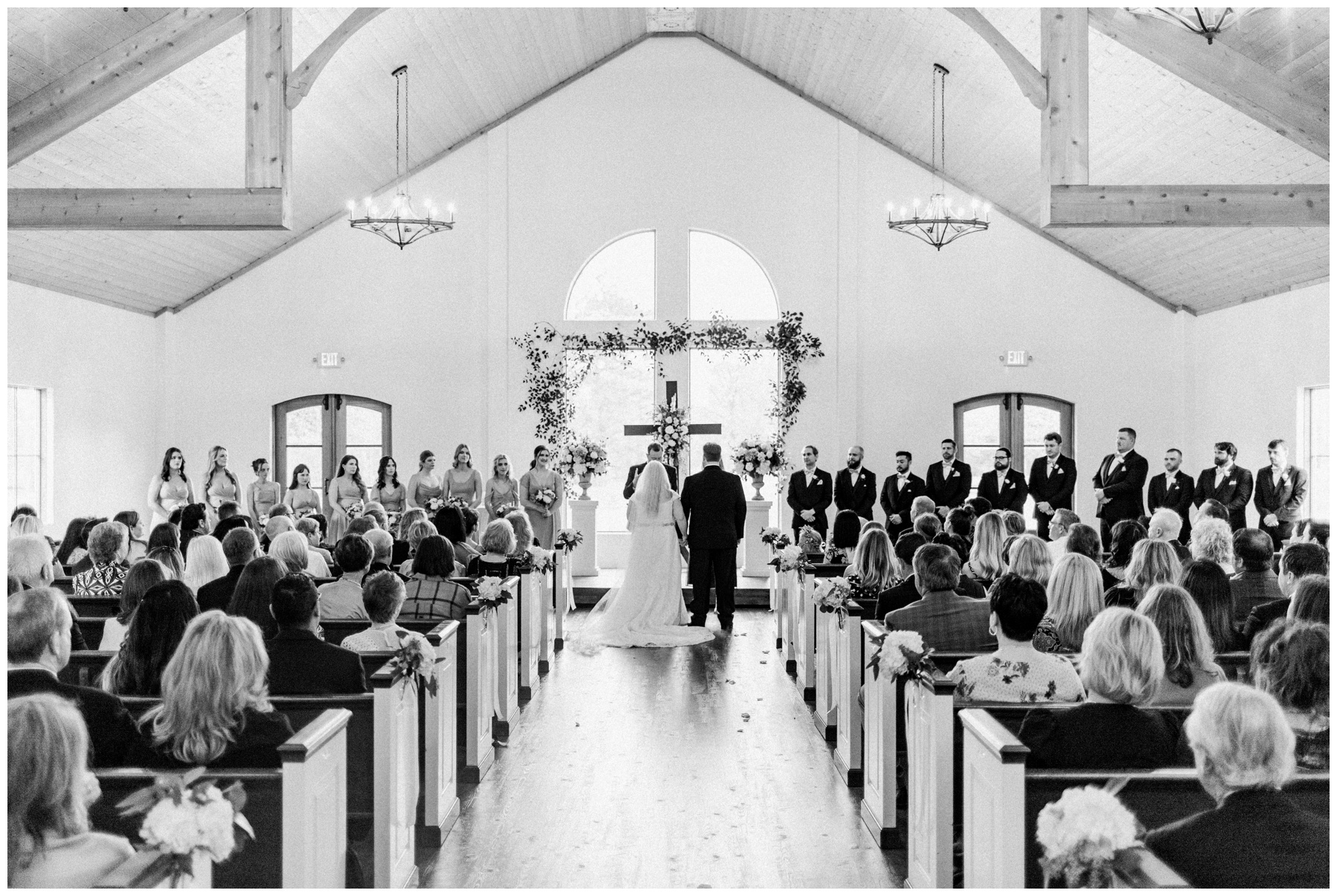 Wedding ceremony in the Chapel at Balmorhea