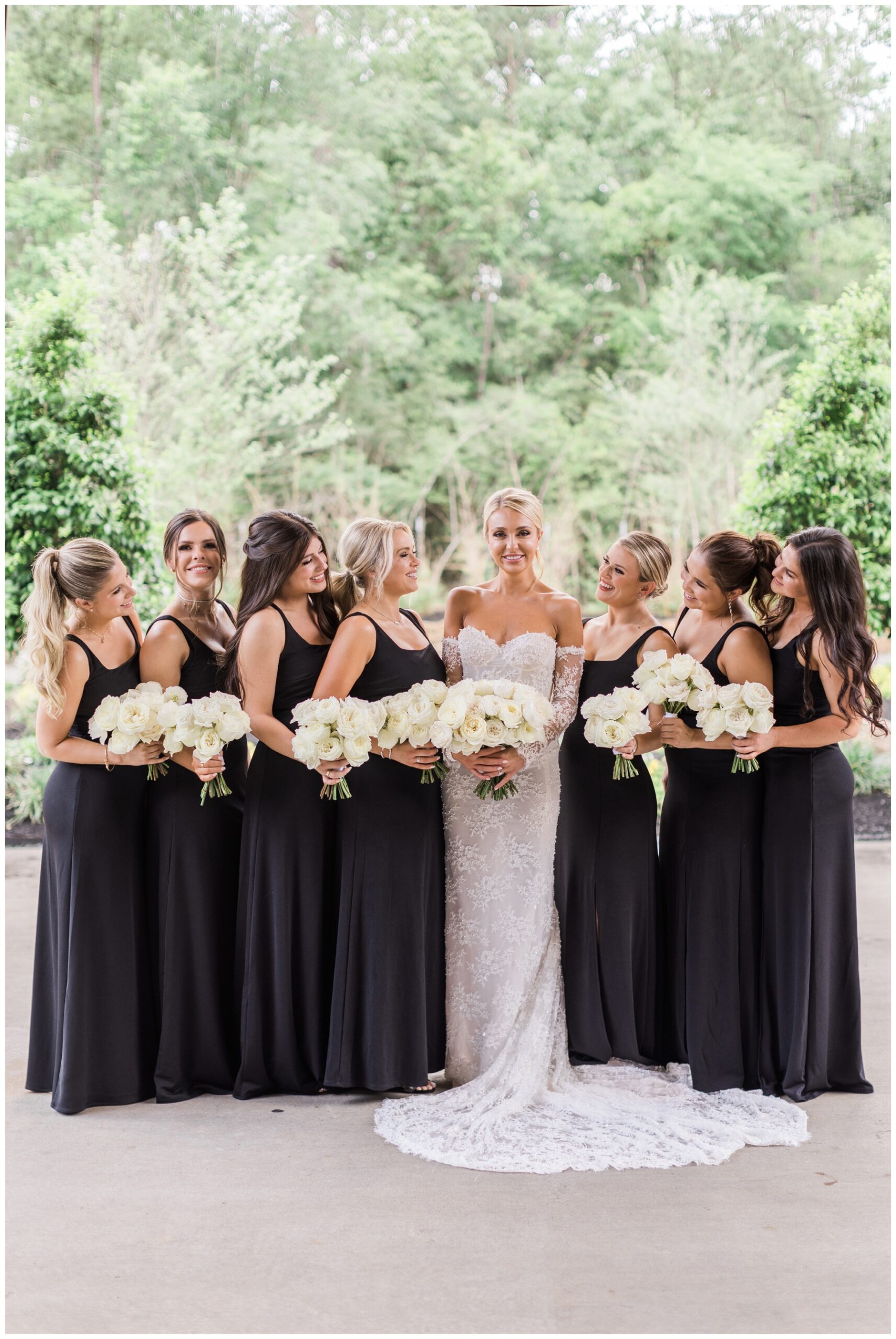 Bridal party portraits at The Luminaire