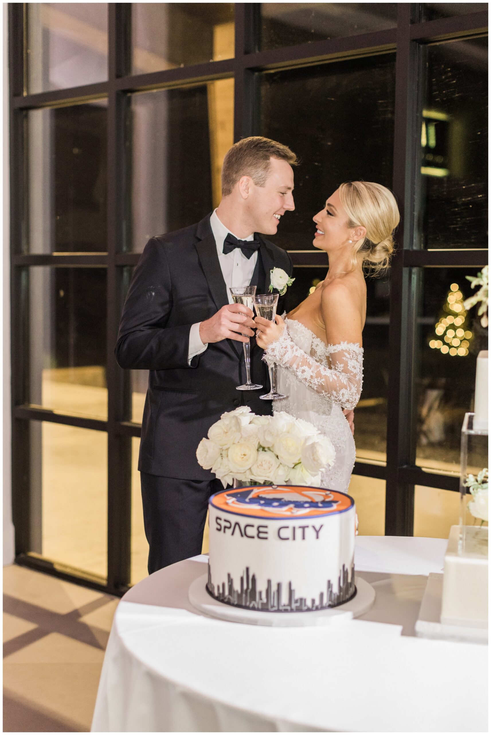 Houston Astros wedding cake by Cakes by Gina