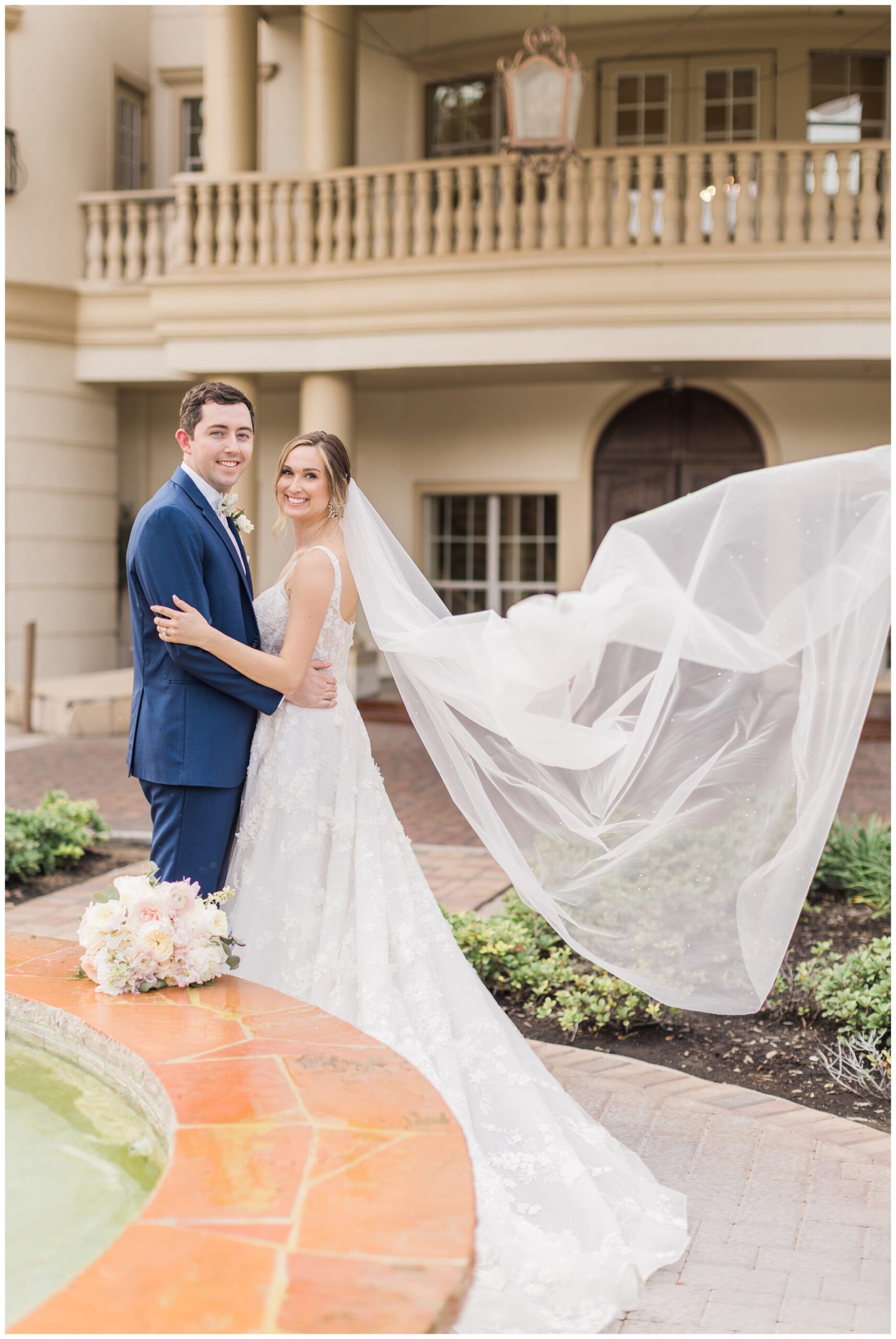 Bridal portraits at The Springs in Cypress